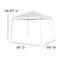 Emma and Oliver Tamar 10'x10' Weather Resistant, UV Coated Pop Up Canopy Tent with Reinforced Corners, Height Adjustable Frame and Carry Bag